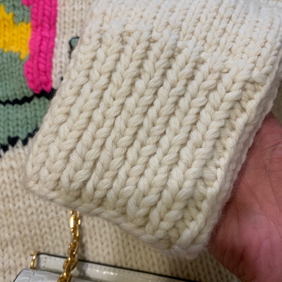 ⛔️SOLD⛔️Auth.TORY BURCH 100% eco wool handknit sweater - Picture 4 of 14
